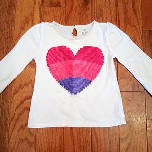 White Old Navy Ribbon Heart Top